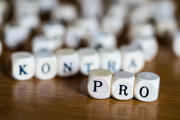 Pro und Kontra Würfel